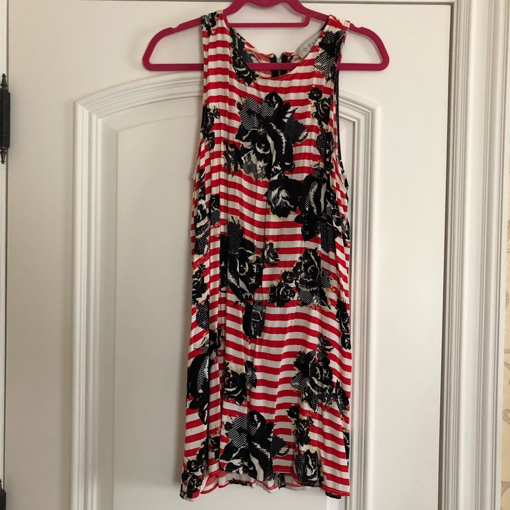 Red and white striped summer dress/coverup